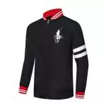 nouvelle collection ralph lauren veste sweat v collar 136688 noir